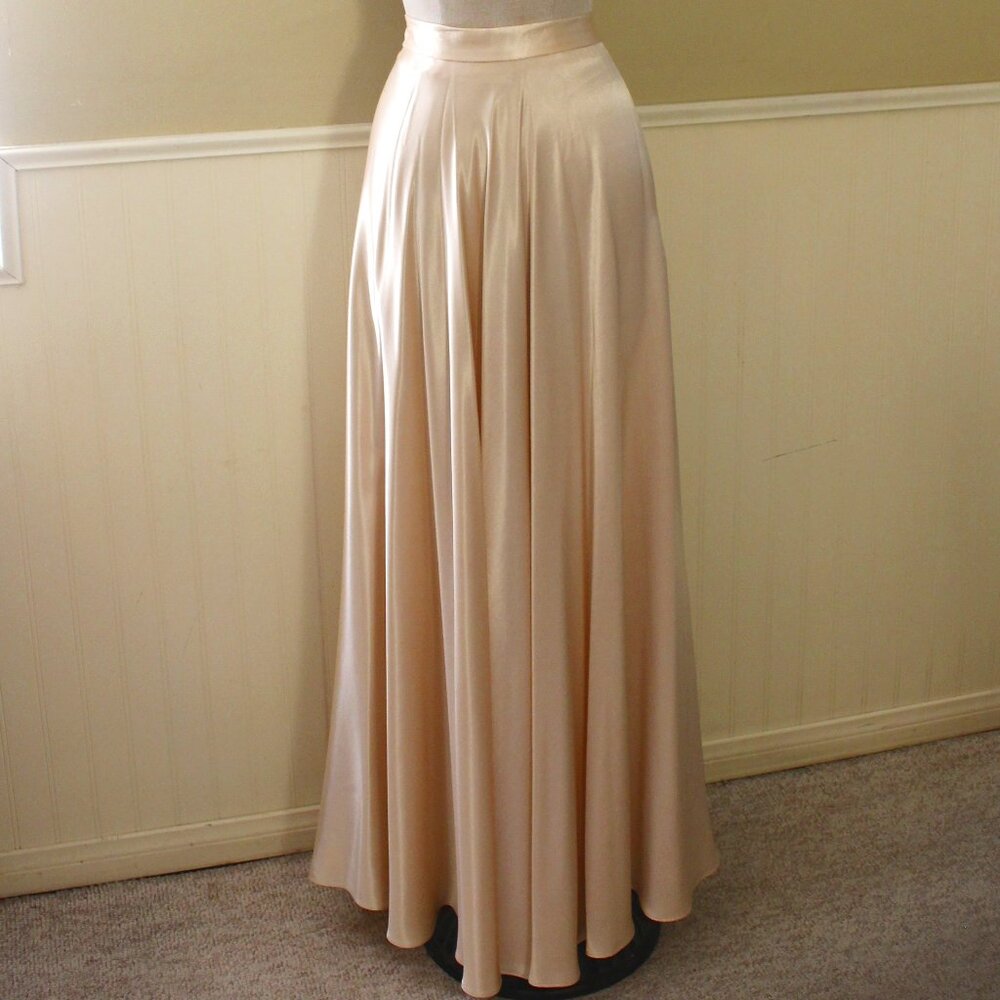 Vintage Jeffrey and Dara Cream Evening Maxi Skirt Size 8